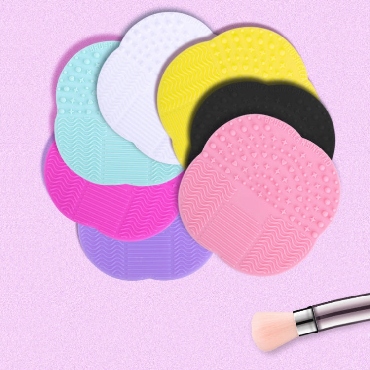 Four-leaf Clover Silicone Cosmetic Brush Cleaning Pad With Suction Cup Random Colour Delivery