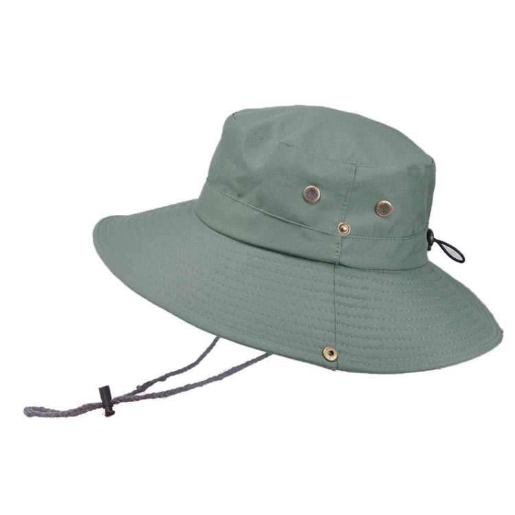 Outdoor Sun Hat Hiking Big Brim Breathable Sunscreen Fisherman Hat, Green Gray, Dark Gray, Brown, Khaki, Black, Navy, Beige