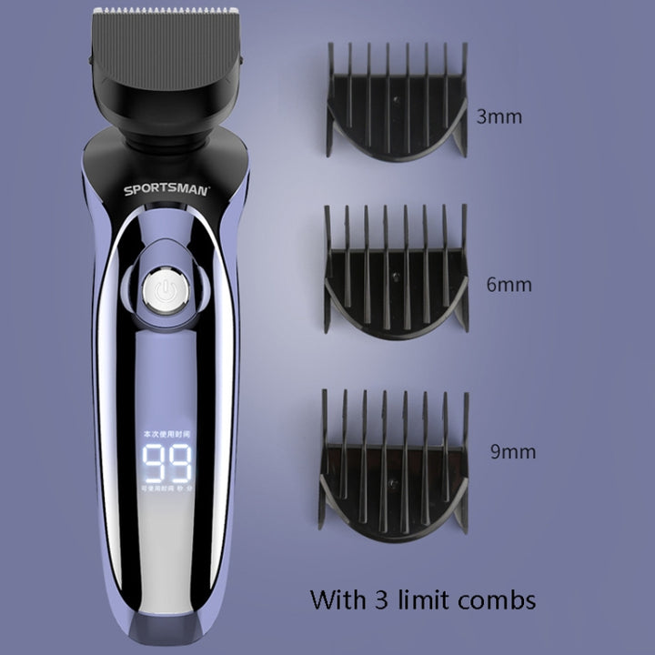 Sportsman SM-530 Electric Men Shaving Knife Multi-Function Base Charging Digital Water Washing Razor, EU Plug, US Plug, USB