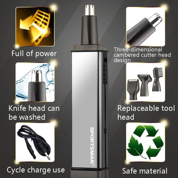 Sportsman SM-416 Electric Mini Shaving Knife Eyebrow Trimming Knife Charging USB Nose Hair Trimmer, Specification:, EU Plug, USB