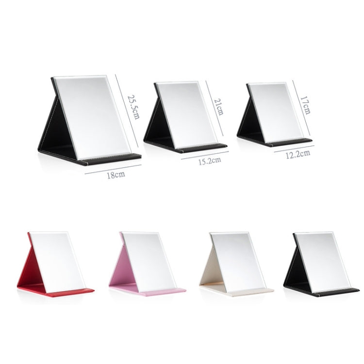 Folding Portable High-definition Makeup Mirror PU Leather Desktop Vanity Mirror,Size: Medium (Pink), Extra Large (Black), Extra Large (White), Extra Large (Red), Extra Large (Pink), Large (Black), Large (White), Large (Red), Large (Pink), Medium (Black)