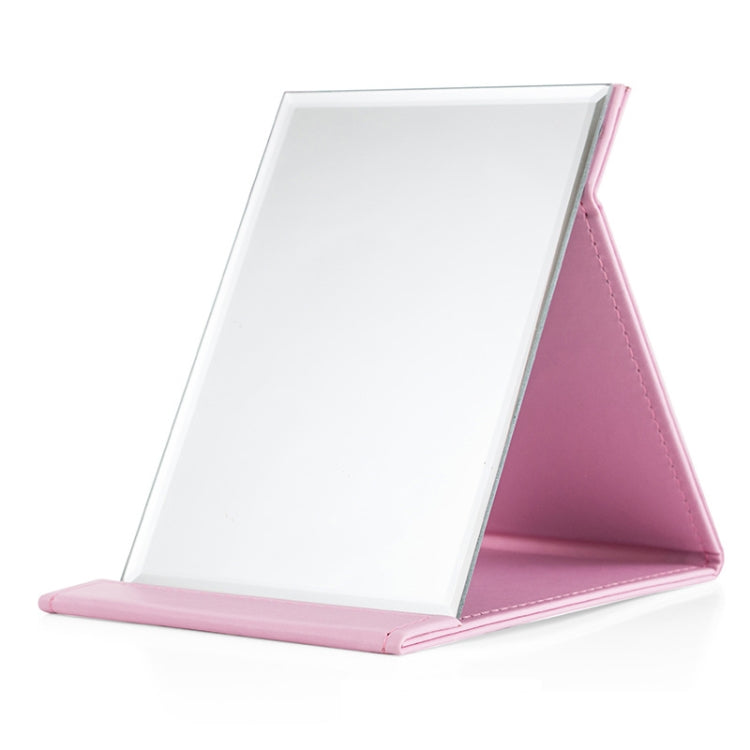 Folding Portable High-definition Makeup Mirror PU Leather Desktop Vanity Mirror,Size: Medium (Pink), Extra Large (Black), Extra Large (White), Extra Large (Red), Extra Large (Pink), Large (Black), Large (White), Large (Red), Large (Pink), Medium (Black)