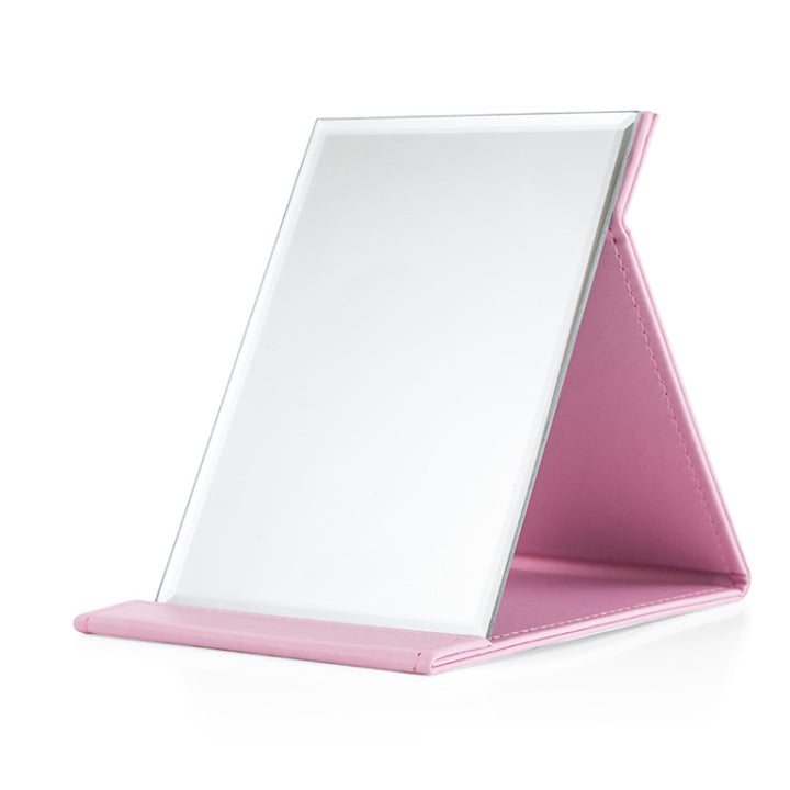 Folding Portable High-definition Makeup Mirror PU Leather Desktop Vanity Mirror,Size: Medium (Pink), Extra Large (Black), Extra Large (White), Extra Large (Red), Extra Large (Pink), Large (Black), Large (White), Large (Red), Large (Pink), Medium (Black)