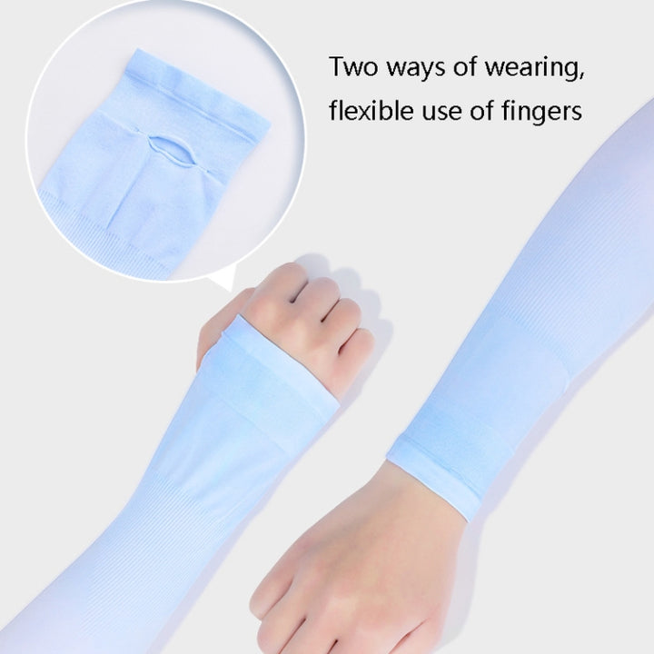 1 Pairs GOLOVEJOY HB21 Summer Ice Silk Sunscreen Sleeve Outdoor Shade Gradient Anti-UV Hand Sleeve Arm, HB21 Moonlight Ash, HB21 Hyacinth Purple, HB21 Cloud Blue, HB21 Begonia Pink, HB21 Forest Green