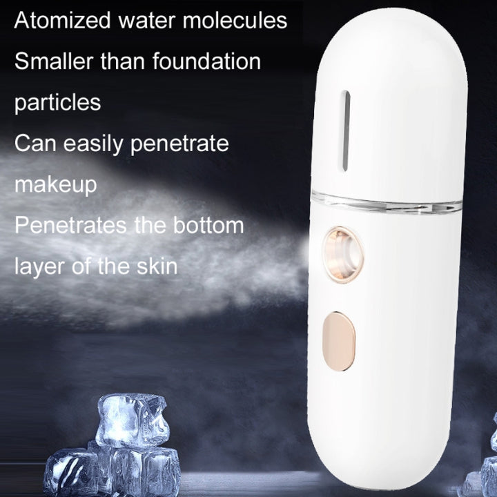 Portable Rechargeable Water Replenishing Device Beauty Humidifying Sprayer, Colour: No. 4 White, No.3 White, No. 4 White