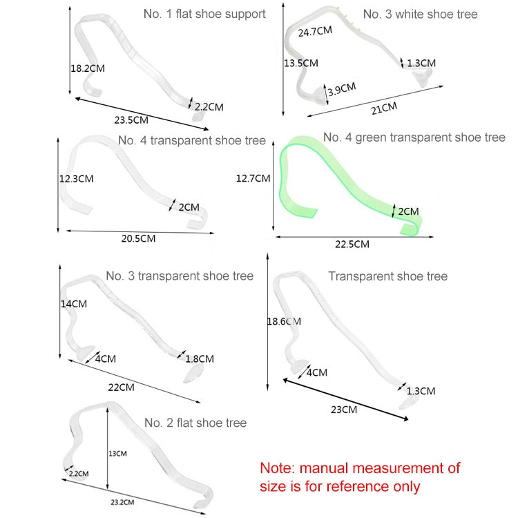 10 PCS Plastic Thickened Transparent Elastic Anti-Wrinkle Anti-Flat Shoe Rack Shoe Store Display Shoe Rack, 1# Flat Shoe Tree, 2# Flat Shoe Tree, 3# Shoe Tree White, 3# Shoe Tree Transparent, 4# Shoe Tree Green, 4# Shoe Tree Transparent