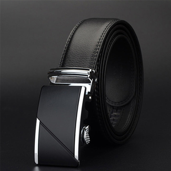 COWATHER CZ025 Men Fashion Business Two-Layer Cowhide Automatic Buckle Belt,Length：, 110cm, 115cm, 120cm, 125cm, 130cm