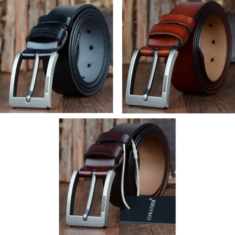 COWATHER XF004 Men Two-Layer Cowhide Business Casual Pin Buckle Belt,Length:, 100cm, 105cm, 110cm, 115cm, 120cm, 125cm, 130cm