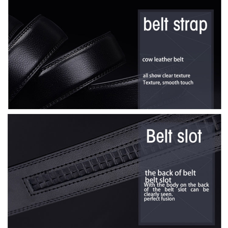 COWATHER CZ022 Men Two-Layer Leather Casual Business Automatic Buckle Belt, Length:, 110cm, 115cm, 120cm, 125cm, 130cm