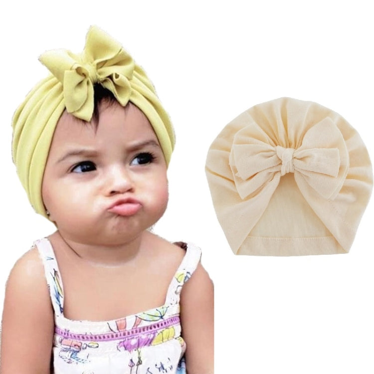 Baby Solid Color Cotton Hedging Cap Bowknot Turban Hat, Red, Yellow, Green, Blue, Black, White, Pink, Shrimp Pink, Rose Red, Navy, Dark Green, Fruitful Green, Beige, Turmeric, Taro, Gray, Wine Red, Light Purple