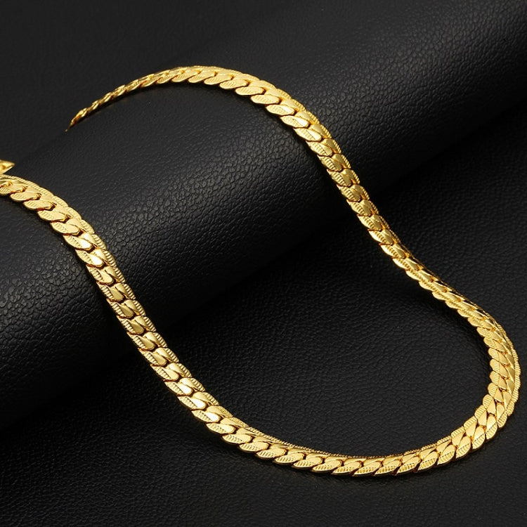 2 PCS 5mm Full Sideways Gold Plated Necklace Fashion Jewelry, Specification:, 16 inch (40cm), 18 inch (45cm), 20 inch (50cm), 22 inch (55cm), 24 inch (60cm)