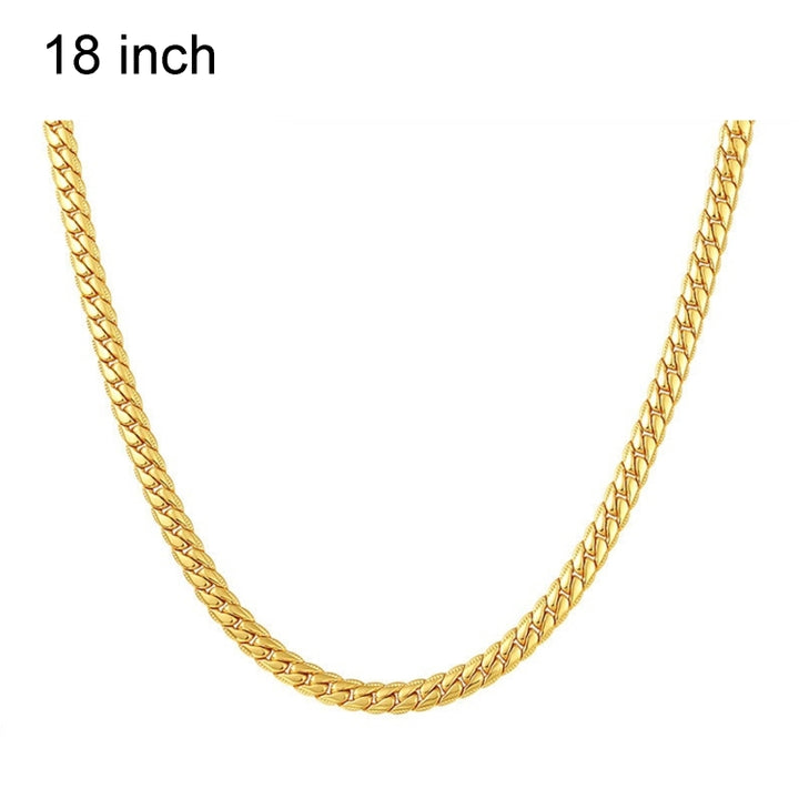 2 PCS 5mm Full Sideways Gold Plated Necklace Fashion Jewelry, Specification:, 16 inch (40cm), 18 inch (45cm), 20 inch (50cm), 22 inch (55cm), 24 inch (60cm)