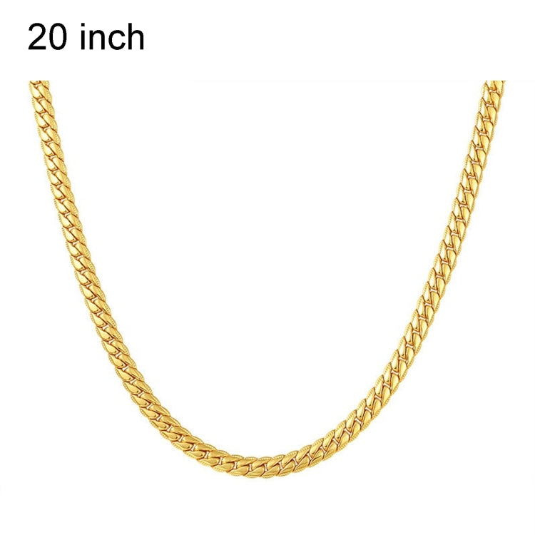 2 PCS 5mm Full Sideways Gold Plated Necklace Fashion Jewelry, Specification:, 16 inch (40cm), 18 inch (45cm), 20 inch (50cm), 22 inch (55cm), 24 inch (60cm)