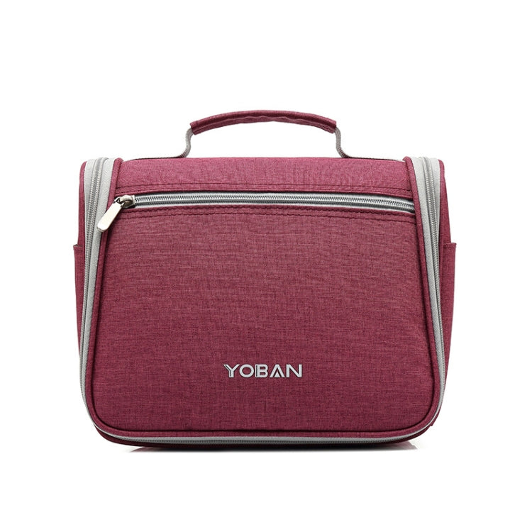 YOBAN Travel Outdoor Multifunctional Large-Capacity Washing Storage Bag Hanging Waterproof Cosmetic Bag, Grey, Rose Red, Seawater Blue