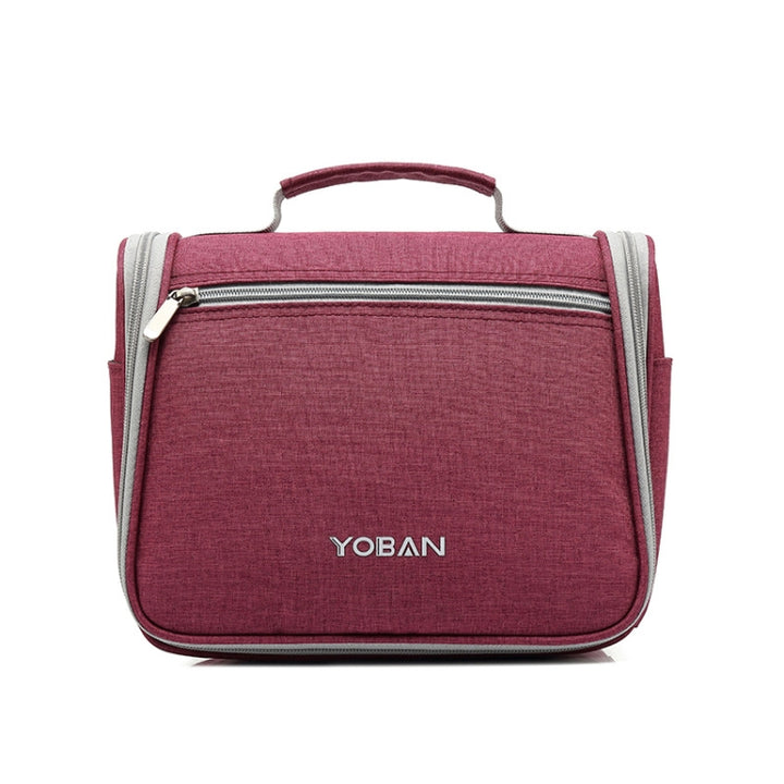 YOBAN Travel Outdoor Multifunctional Large-Capacity Washing Storage Bag Hanging Waterproof Cosmetic Bag, Grey, Rose Red, Seawater Blue