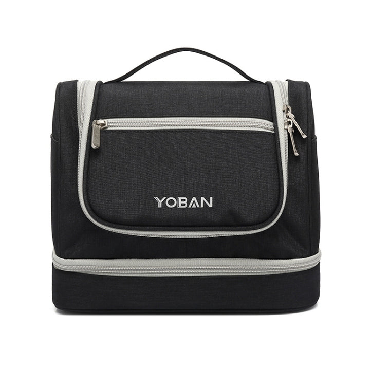 YOBAN Y-1551L Travel Cosmetic Bag Large-Capacity Outdoor Storage Bag Hook Portable Anti-Mold Dry And Wet Separation Wash Bag, Purple, Black, Grey