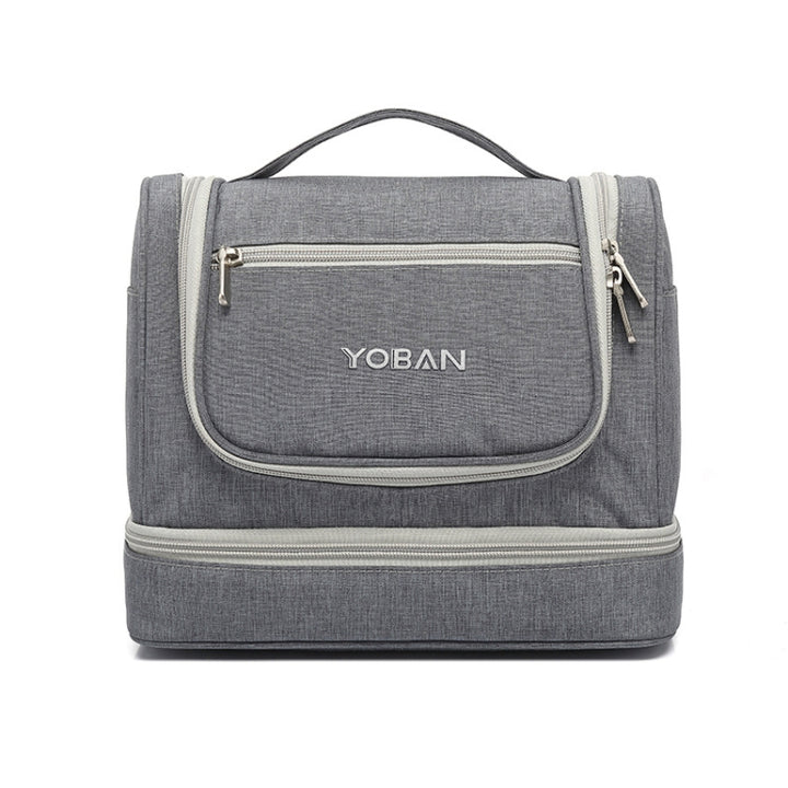 YOBAN Y-1551L Travel Cosmetic Bag Large-Capacity Outdoor Storage Bag Hook Portable Anti-Mold Dry And Wet Separation Wash Bag, Purple, Black, Grey