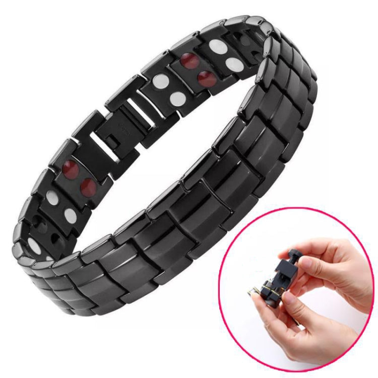 Double Row Magnet Magnetic Therapy Bracelet For Men, Colour: Bronze Full Magnet, Black, White, Gold, Black Full Magnet, Bronze Full Magnet