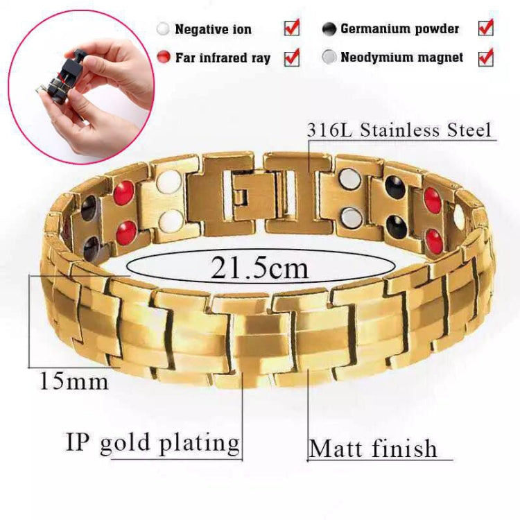 Double Row Magnet Magnetic Therapy Bracelet For Men, Colour: Bronze Full Magnet, Black, White, Gold, Black Full Magnet, Bronze Full Magnet