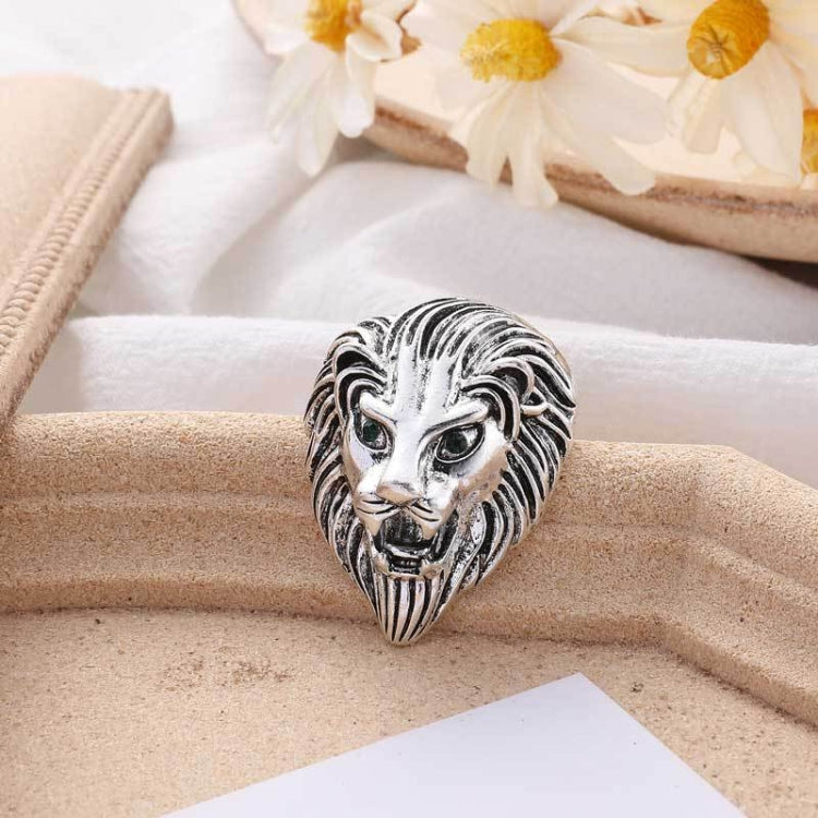 Personality Creative Lion Brooches Retro Alloy Animal Badge Coat Suit Chest Blossom, Lion(Silver), Lion(Golden)