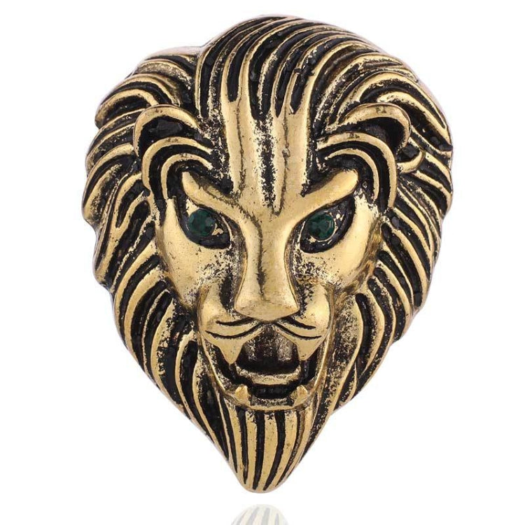 Personality Creative Lion Brooches Retro Alloy Animal Badge Coat Suit Chest Blossom, Lion(Silver), Lion(Golden)