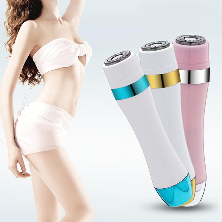 4 In 1 Electric Shaver Home Eyebrow Knife Massage Import Cleansing Instrument, Pink, Gold, Blue