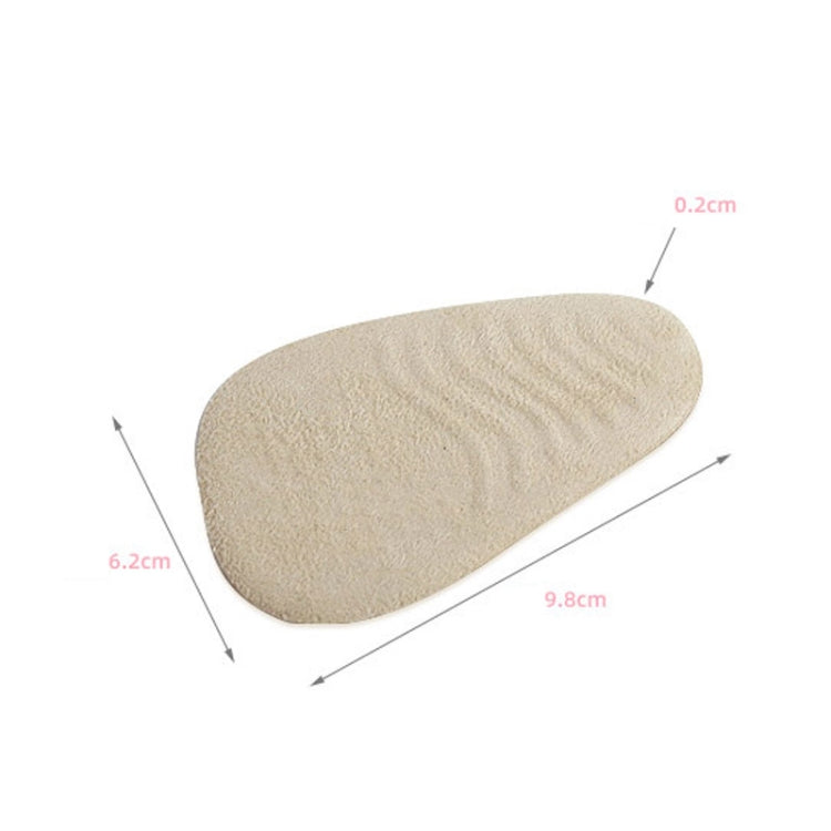 5 Pairs Anti-Slip Sole Pads For High Heels Gel Crystal Comfortable Half Pads, Flannel Apricot, Flannel Black, Transparent