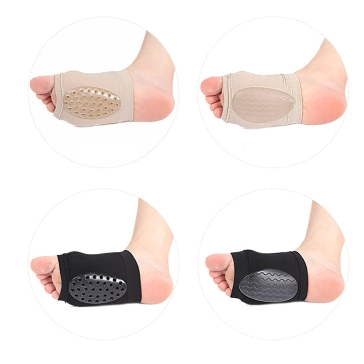 Elastic Bandage Bow Socks Flat Foot Sports Non-Slip SEBS Arch Orthotic Pad Breathable Hole Foot Heart Pad, Free Size