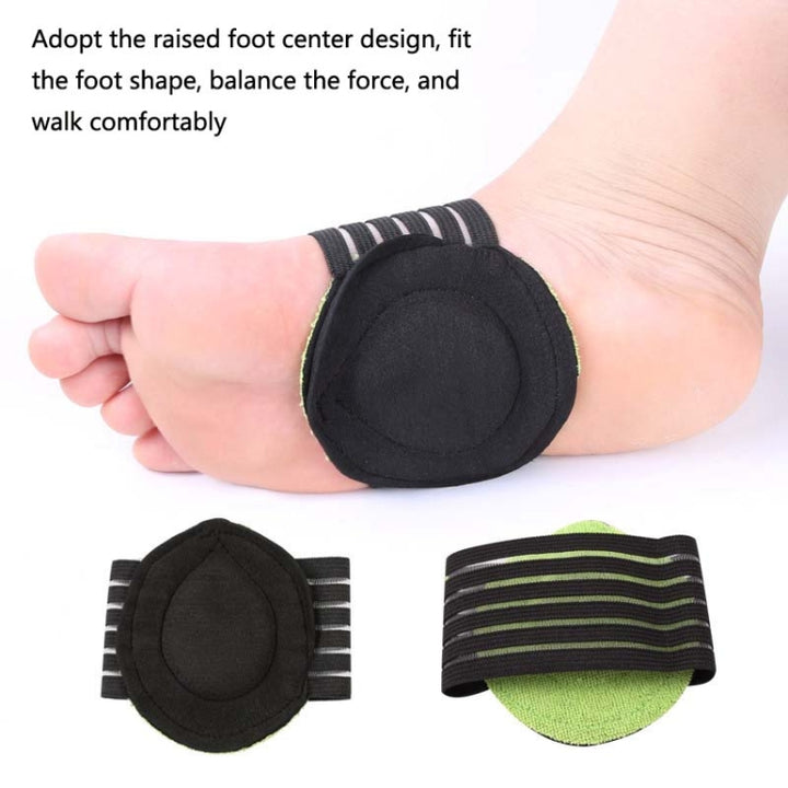 Plantar Fascia Heel Pad Arch Support Insole Heel Pain Relief And Shock Absorption Orthosis, Green Black