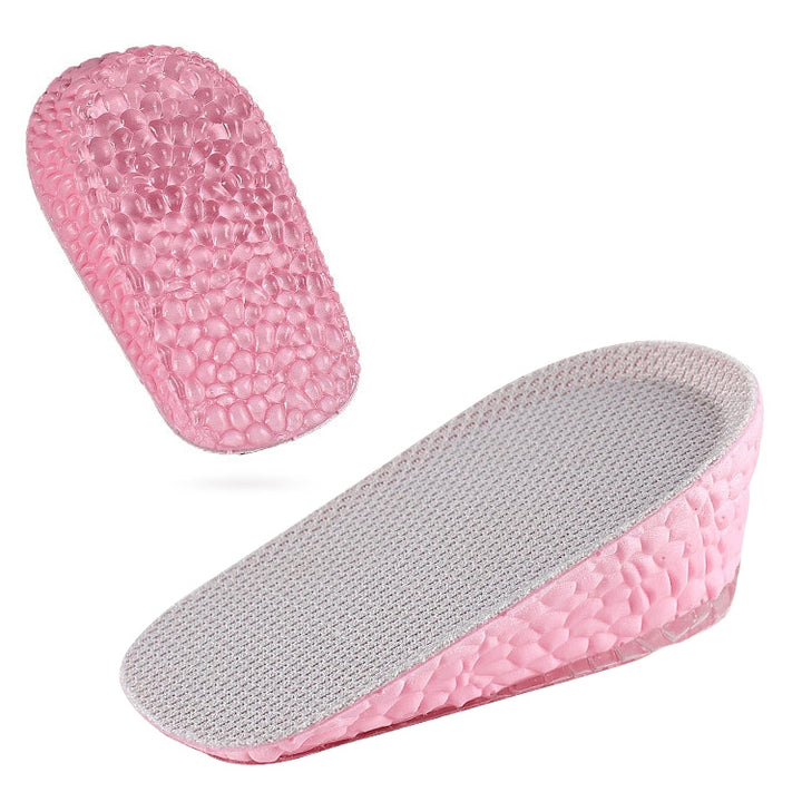 Self-Adhesive Inner Heightening Half Pad Sweat-Absorbent Breathable Shock-Absorbing Heel Casual Sports Insole, 1.5cm, 2.5cm, 3.5cm