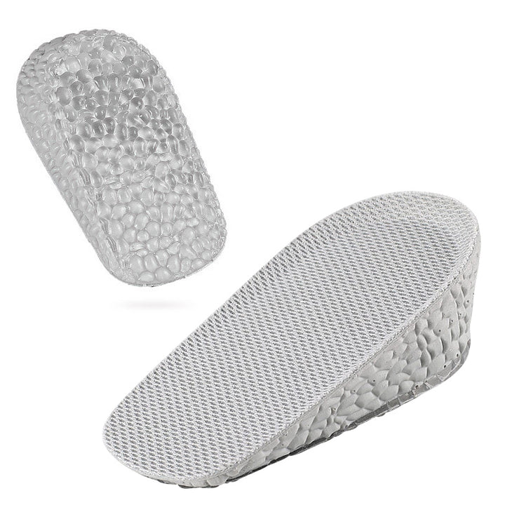 Self-Adhesive Inner Heightening Half Pad Sweat-Absorbent Breathable Shock-Absorbing Heel Casual Sports Insole, 1.5cm, 2.5cm, 3.5cm