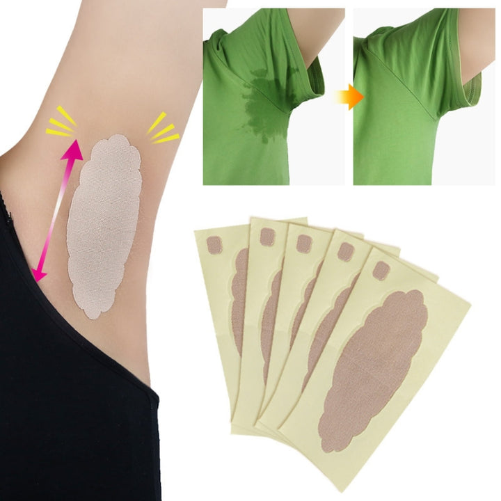 10 PCS Underarm Antiperspirant Patch Armpit Sweat Pad Foot Sweat Absorbing Deodorant Patch