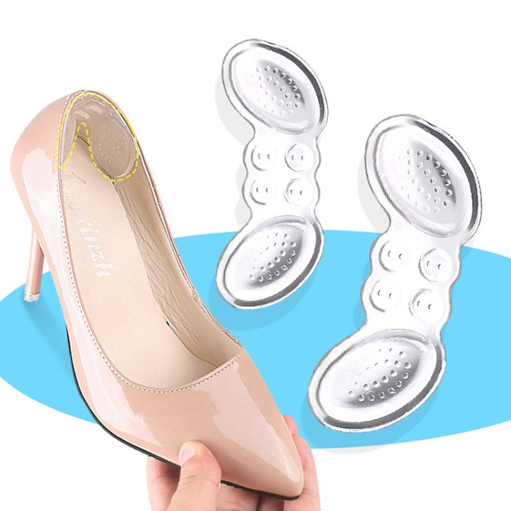 5 Pairs Soft And Abrasion-Resistant GEL Heel Stickers High-Heeled Laces Sticky Invisible Transparent Anti-Drop Heel Stickers, Thin Section-Transparent, Thick Section-Transparent