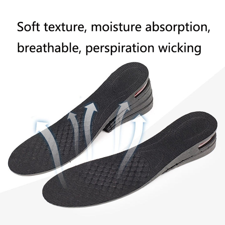 032 Adjust Inner Height Insole Free Size Cutable Insole, Colour: Black 2 Layers (about 4cm), Black Single Layer (about 2.5cm), Black 2 Layers (about 4cm), Black 3 Layers (about 5.5cm), Black 4 Layers (about 7cm), Black 5 Layers(about 8.5cm)