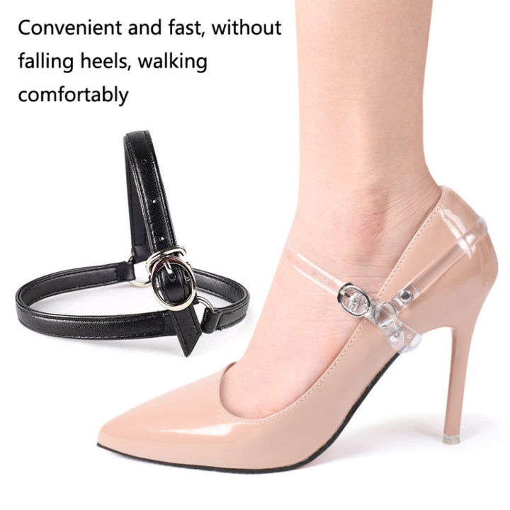 1 Pair High Heels Prevent Heel Drop Shoe Strap, Gold, Silver, Transparent, Matt Black, Mirror Black, Suede Black, Nude  Color