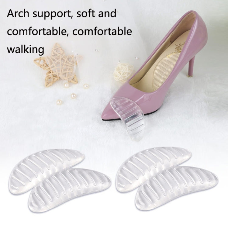 5 Pairs Striped Arch Support Pads Flat Feet Non-Slip Insoles Massage Foot Pads