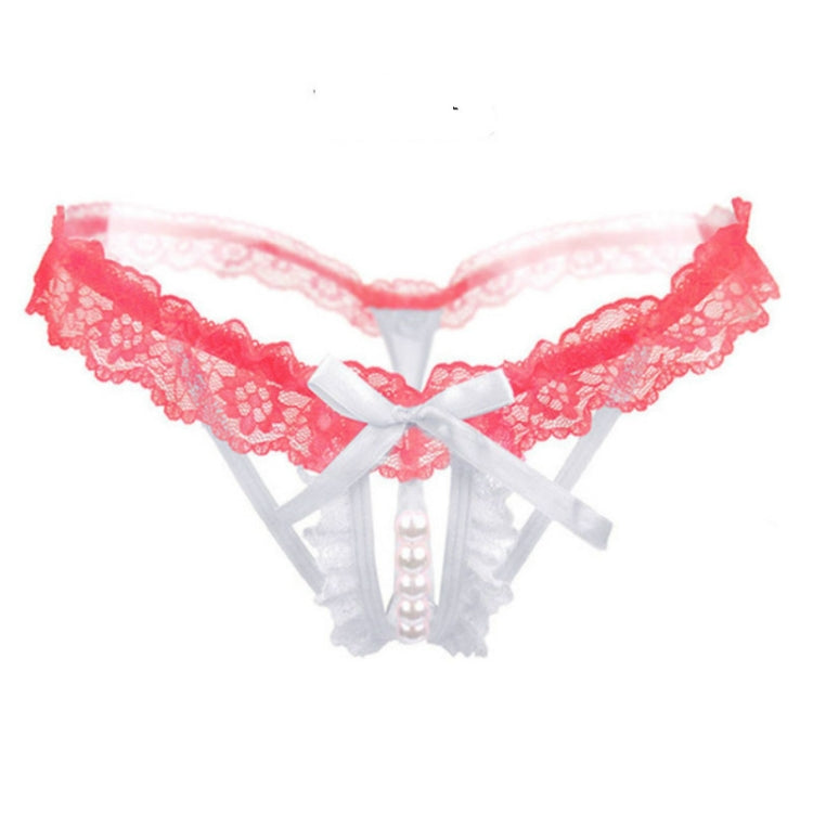 Lady Pierced Sexy Panties Temptation Lace Translucent T Underwear, One Size