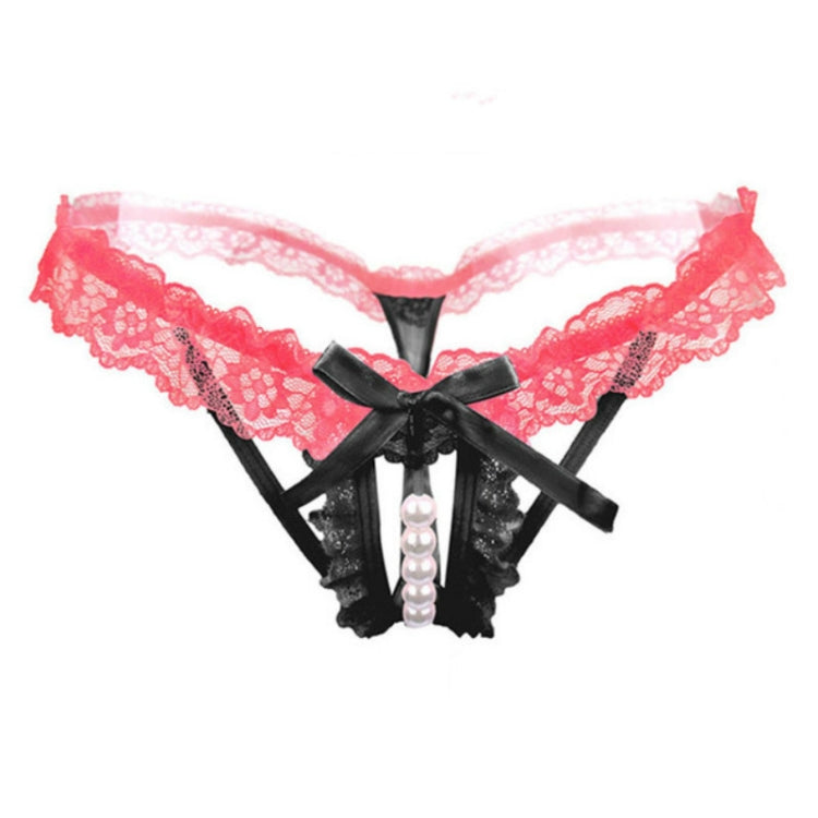 Lady Pierced Sexy Panties Temptation Lace Translucent T Underwear, One Size