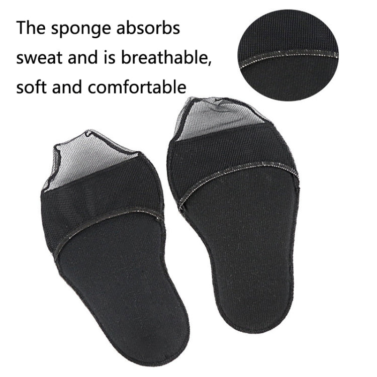 5 Pairs Invisible And Comfortable Sponge Thickened Half Pad Sweat-Absorbent And Breathable Forefoot Pad, Two Toe Skin, Two Toe Black, Wrap Head Skin, Wrap Head Black, Fish Mouth Skin, Fish Mouth Black, Flower Skin, Flower Black, People Skin, People Black