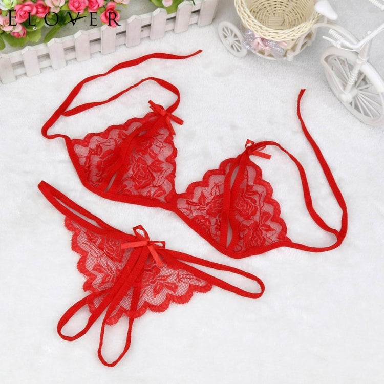 Lady Lotion Open Sexy Lace Three-Point Erotic Lingerie Open Panties Temptation Set, One Size