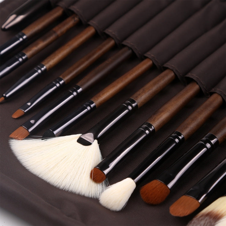 ZOREYA 15 In 1 Black Walnut Makeup Brush Set Full Set of Beauty Tools Nylon Hair Powder Brush Makeup Brush