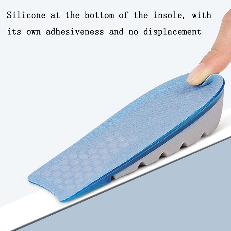 Half-Size Inner Heightening Pads Soft And Comfortable Invisible Shock Absorption Increased Insoles, 1.5cm, 2.5cm, 3.5cm