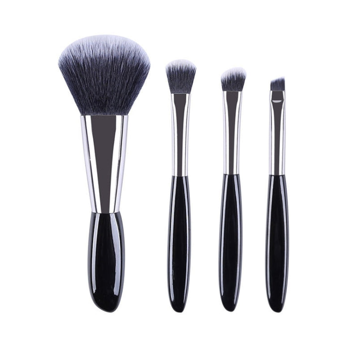 4 In 1 Black Pebbles Makeup Brush Set Eyeshadow Brush Foundation Brush Portable Makeup Brush,Style:, Bare Brush, Brush + Makeup Brush Bag