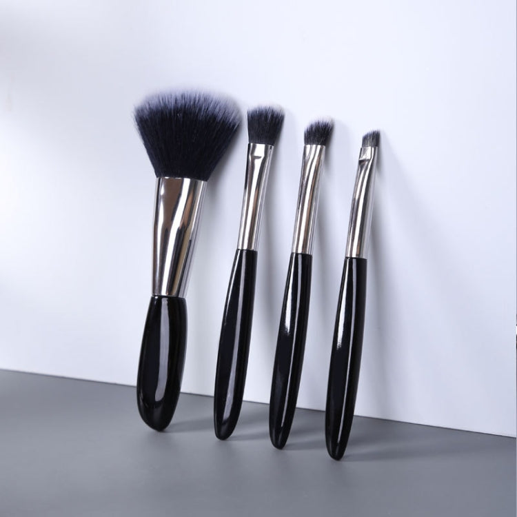 4 In 1 Black Pebbles Makeup Brush Set Eyeshadow Brush Foundation Brush Portable Makeup Brush,Style:, Bare Brush, Brush + Makeup Brush Bag