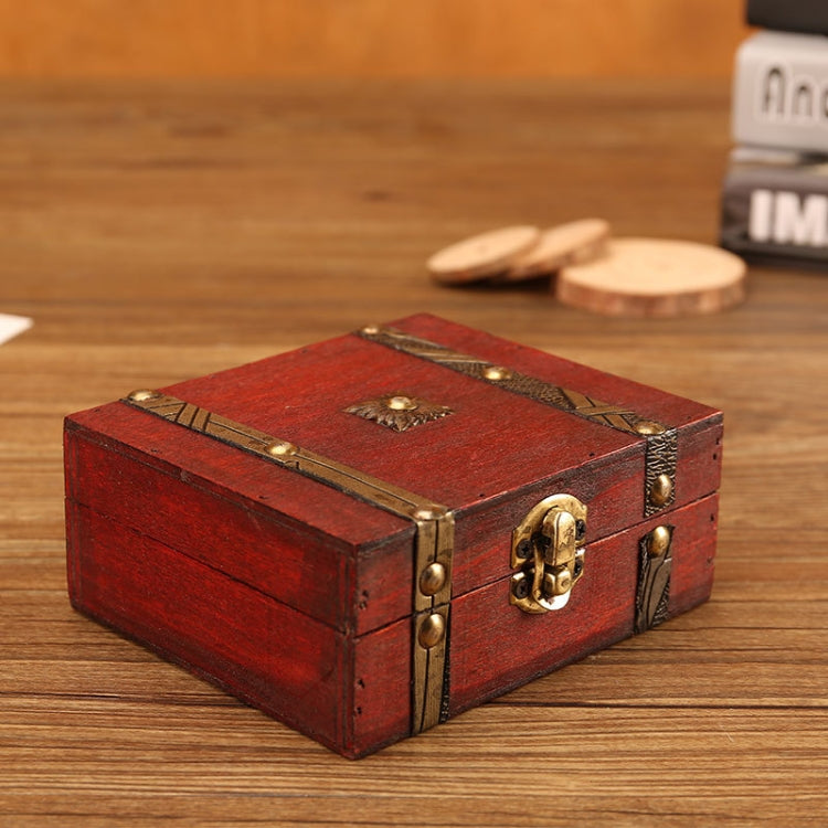 Antique Wooden Double Belt Jewelry Box，Specification：, Original Buckle, With Password Lock