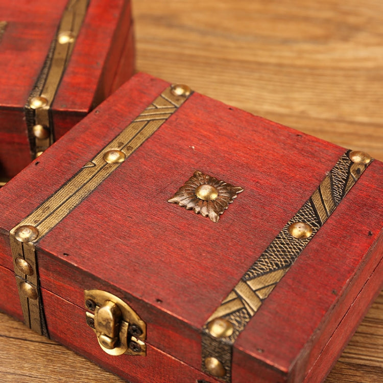 Antique Wooden Double Belt Jewelry Box，Specification：, Original Buckle, With Password Lock