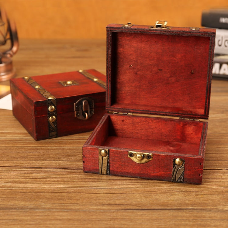 Antique Wooden Double Belt Jewelry Box，Specification：, Original Buckle, With Password Lock