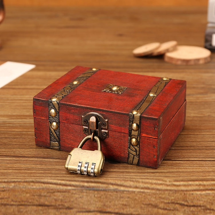 Antique Wooden Double Belt Jewelry Box，Specification：, Original Buckle, With Password Lock