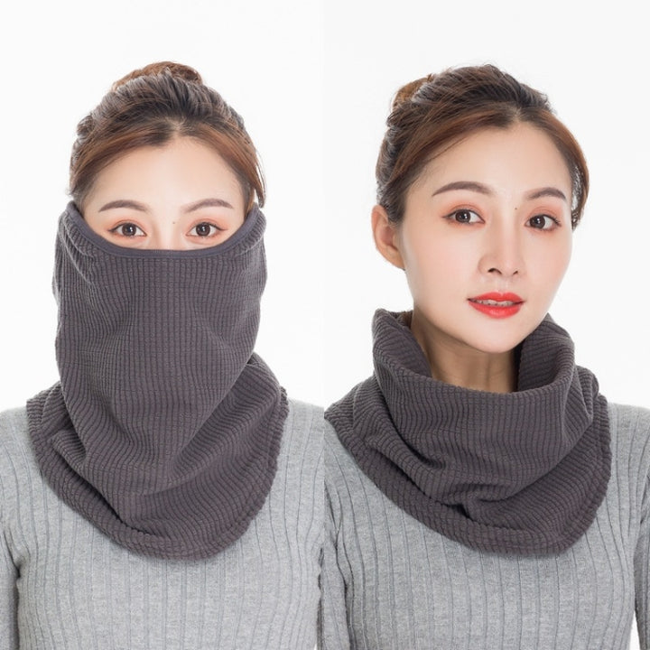 3 In 1 Winter Warmth And Thickening Mask Neck And Ear Protector Riding Cold Protection Scarf for Women, Black, Grey, Bean Paste, Light Blue, Pink, Shallow Blood Teeth