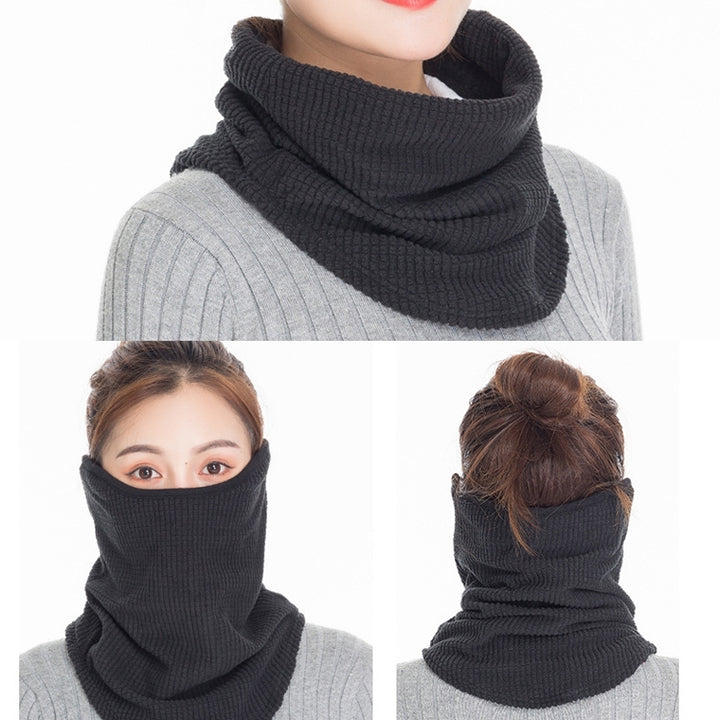 3 In 1 Winter Warmth And Thickening Mask Neck And Ear Protector Riding Cold Protection Scarf for Women, Black, Grey, Bean Paste, Light Blue, Pink, Shallow Blood Teeth